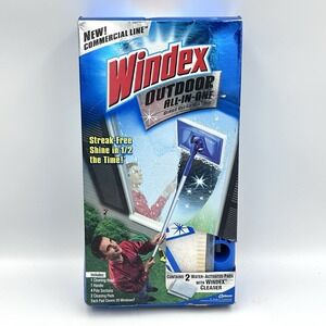 NEW Sealed Windex Outdoor All-In-One Window Clean Tool Starter Kit 2 PAD/40 WNDW
